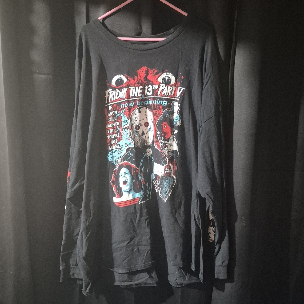 Black Friday the 13th Graphic Long Sleeve Shirt